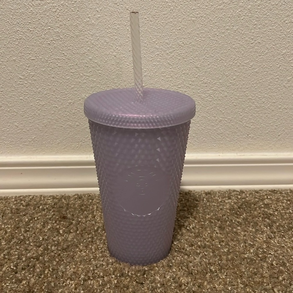 Starbucks Cold Drink Cup Light‎ Purple Diamond Texture